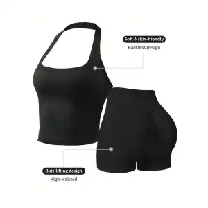 Conjunto de blusa y licra corta miniatura 4