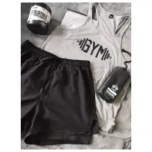 CONJUNTO DE CAMISETA GYM + SHORT CON LICRA miniatura 3